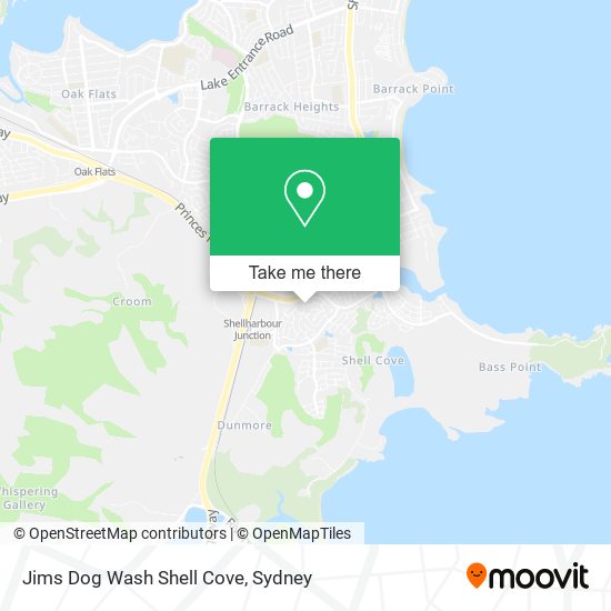Mapa Jims Dog Wash Shell Cove