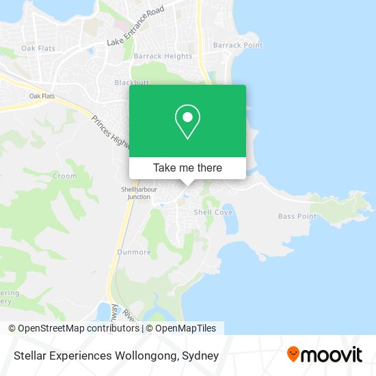 Mapa Stellar Experiences Wollongong