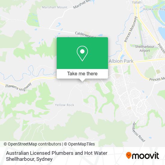 Australian Licensed Plumbers and Hot Water Shellharbour map