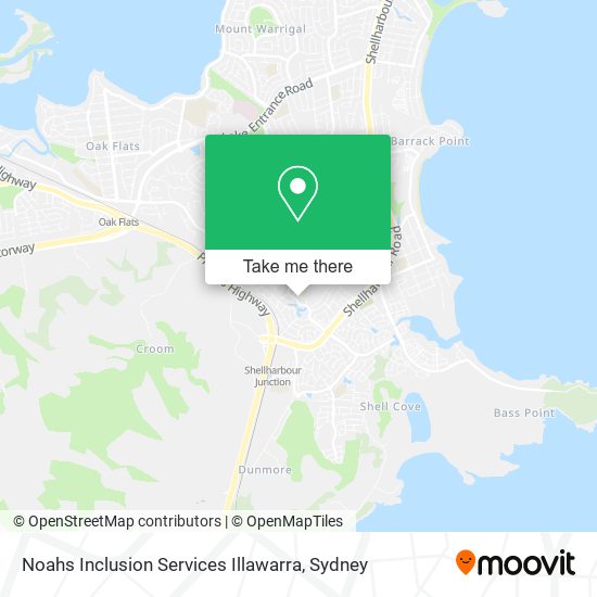 Noahs Inclusion Services Illawarra map