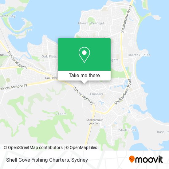 Shell Cove Fishing Charters map