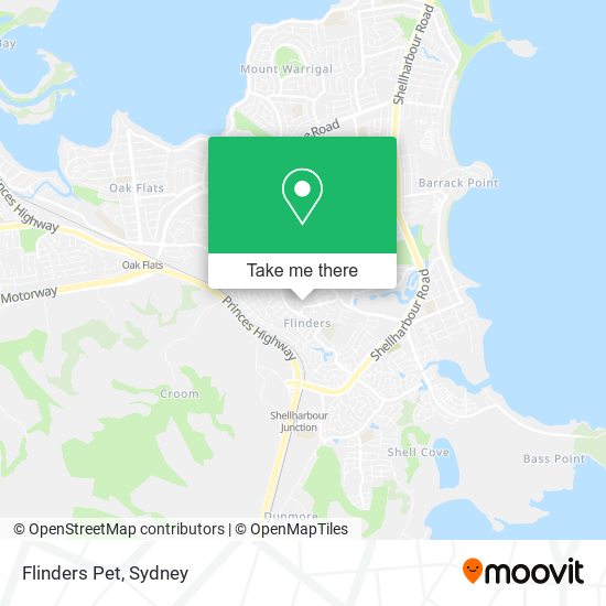 Flinders Pet map