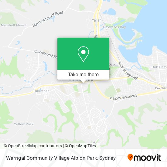 Mapa Warrigal Community Village Albion Park