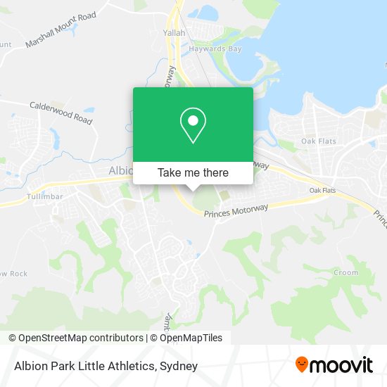 Mapa Albion Park Little Athletics