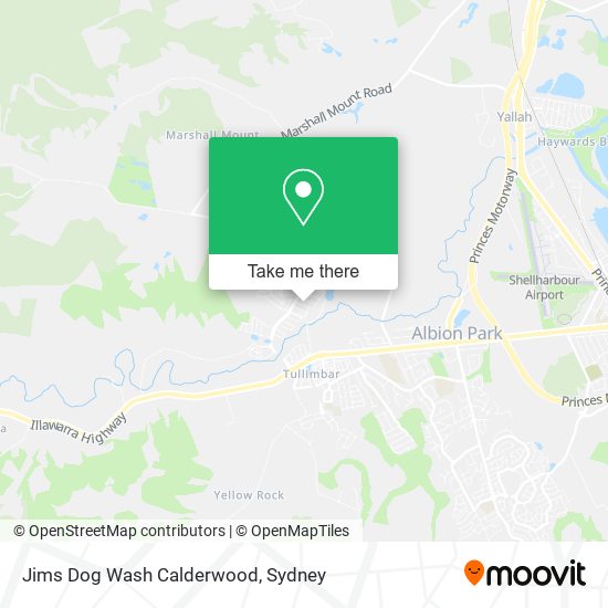 Jims Dog Wash Calderwood map