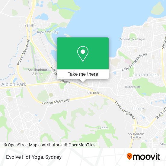 Evolve Hot Yoga map