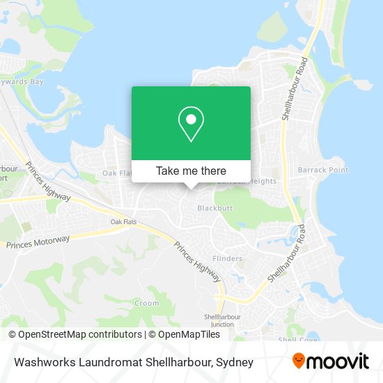 Mapa Washworks Laundromat Shellharbour