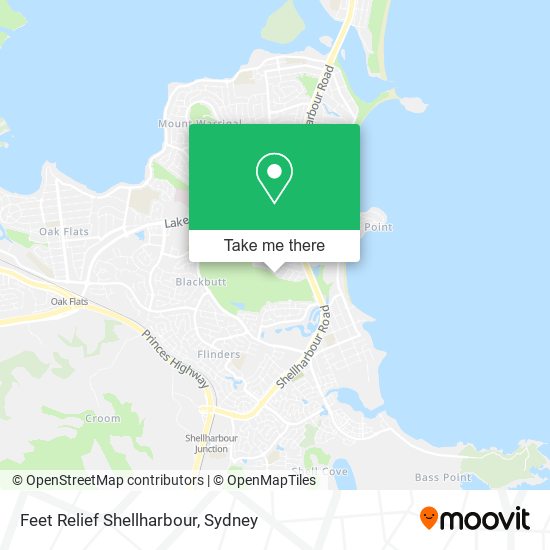 Feet Relief Shellharbour map
