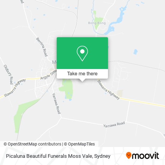 Picaluna Beautiful Funerals Moss Vale map