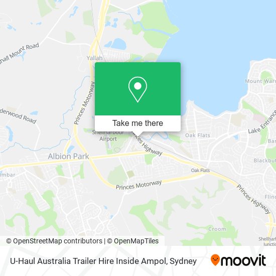 U-Haul Australia Trailer Hire Inside Ampol map