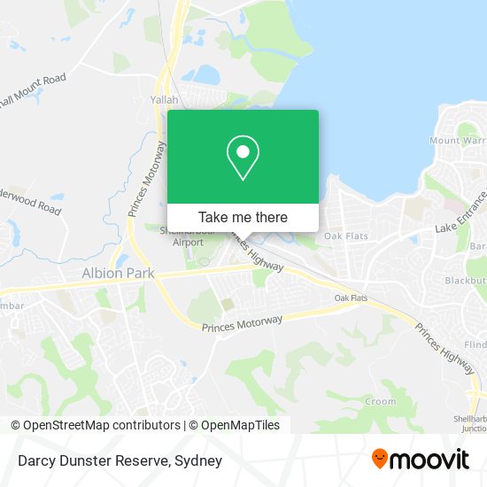 Darcy Dunster Reserve map