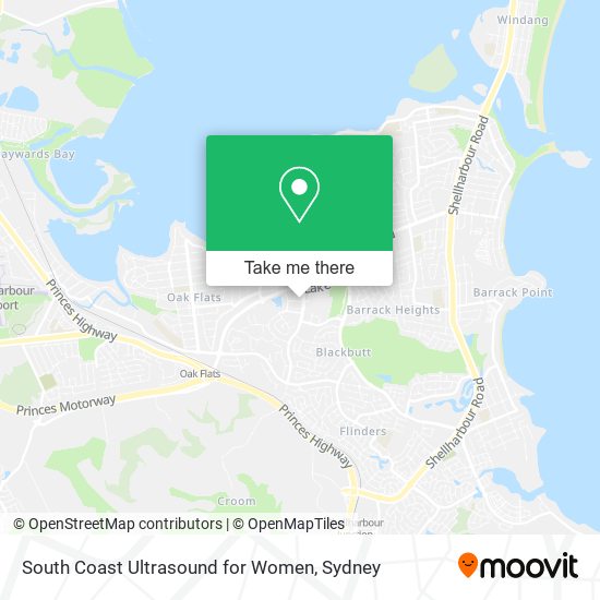 South Coast Ultrasound for Women map