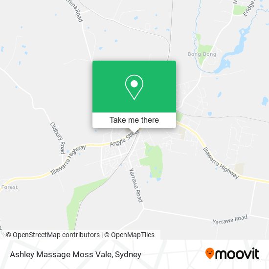 Mapa Ashley Massage Moss Vale