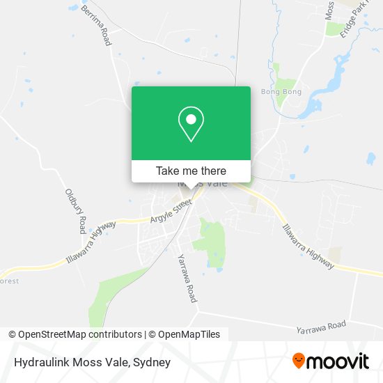 Mapa Hydraulink Moss Vale