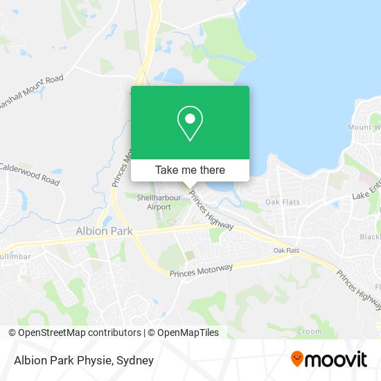 Mapa Albion Park Physie