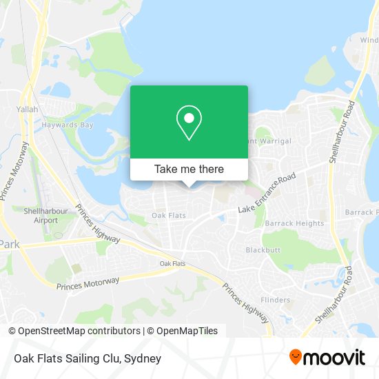 Oak Flats Sailing Clu map