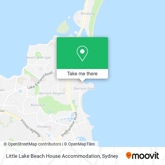 Little Lake Beach House Accommodation map