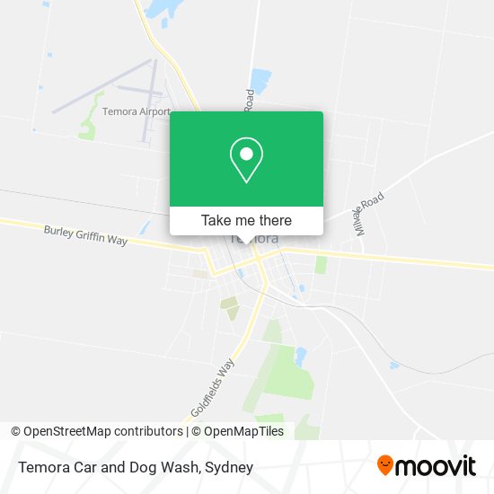 Temora Car and Dog Wash map