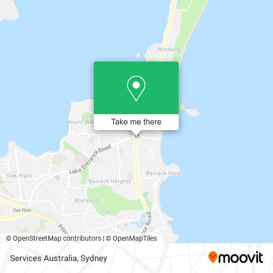 Services Australia map