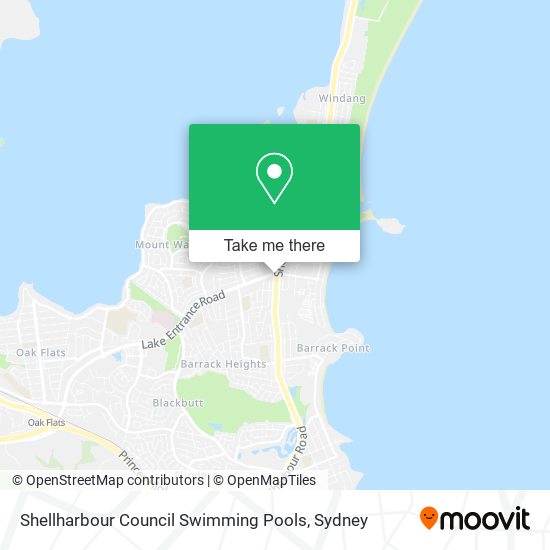 Mapa Shellharbour Council Swimming Pools