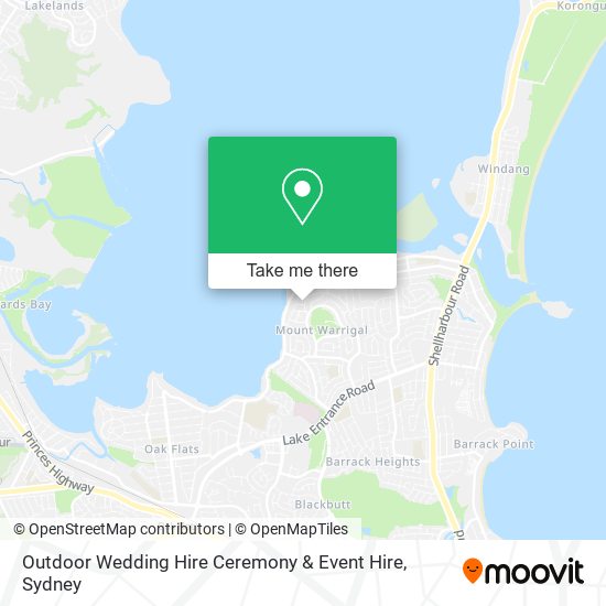 Outdoor Wedding Hire Ceremony & Event Hire map