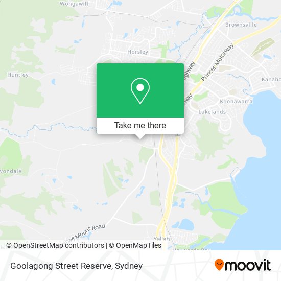 Goolagong Street Reserve map