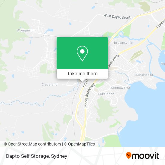 Mapa Dapto Self Storage