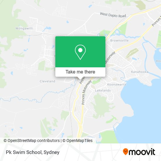 Pk Swim School map