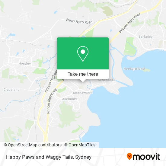 Happy Paws and Waggy Tails map