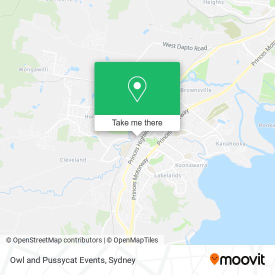 Owl and Pussycat Events map