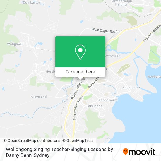 Mapa Wollongong Singing Teacher-Singing Lessons by Danny Benn