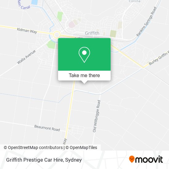 Mapa Griffith Prestige Car Hire