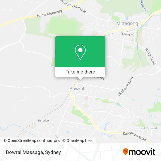 Mapa Bowral Massage