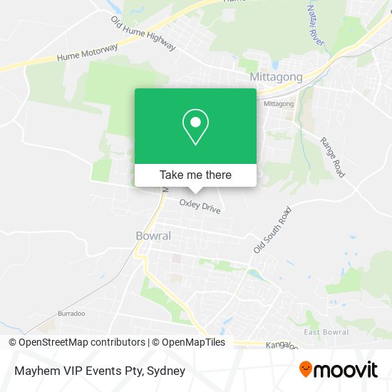 Mayhem VIP Events Pty map