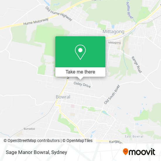 Mapa Sage Manor Bowral