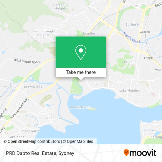 Mapa PRD Dapto Real Estate