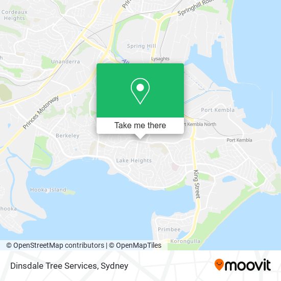 Mapa Dinsdale Tree Services