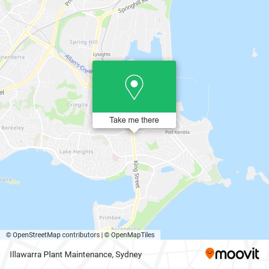 Illawarra Plant Maintenance map