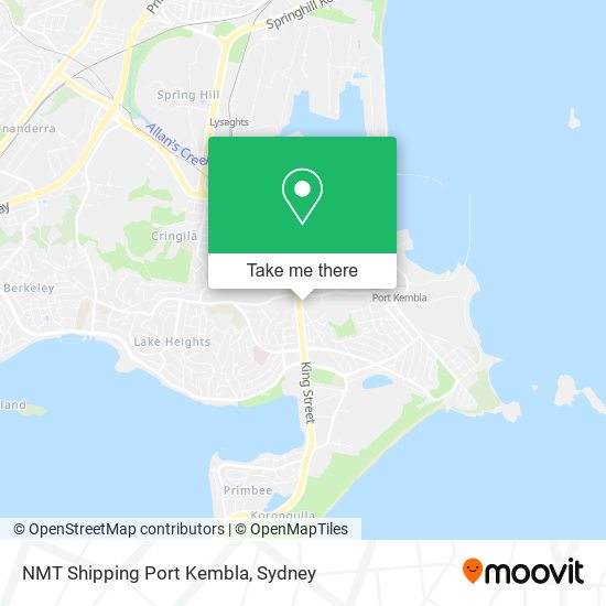 NMT Shipping Port Kembla map