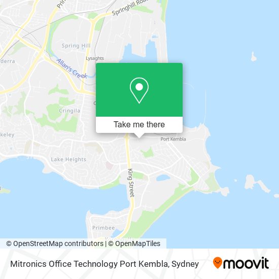 Mapa Mitronics Office Technology Port Kembla