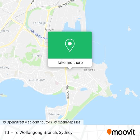 Itf Hire Wollongong Branch map