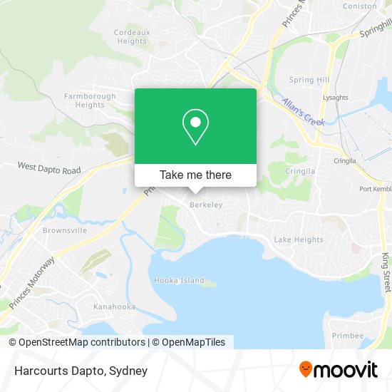 Mapa Harcourts Dapto