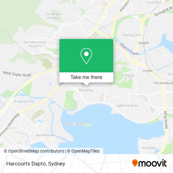 Mapa Harcourts Dapto