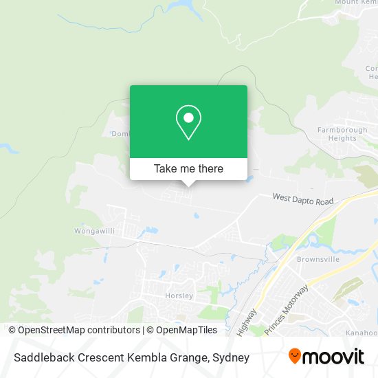 Saddleback Crescent Kembla Grange map