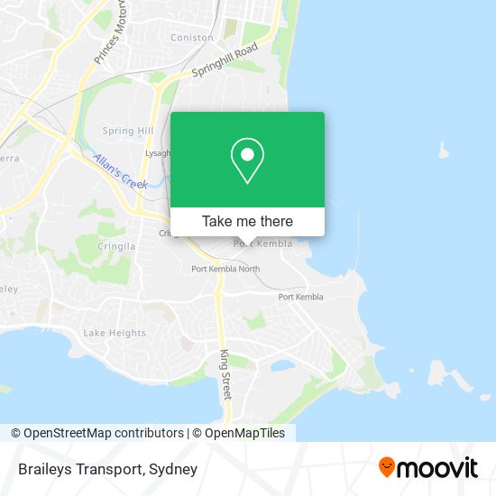 Braileys Transport map