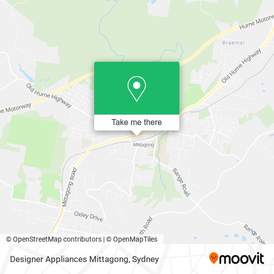 Mapa Designer Appliances Mittagong