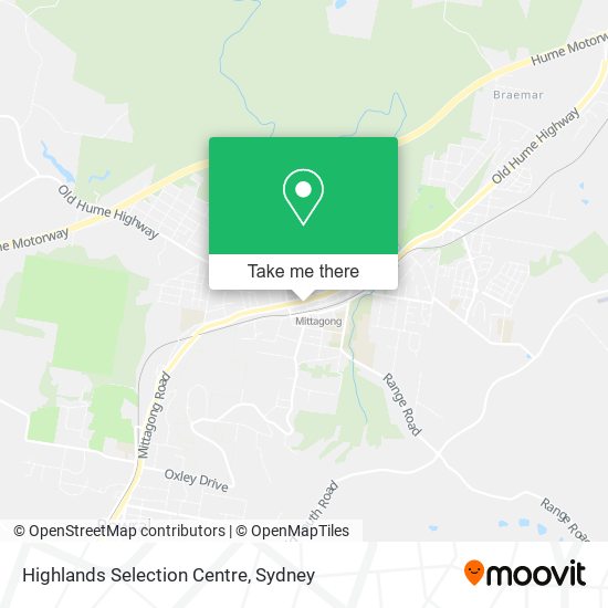 Highlands Selection Centre map
