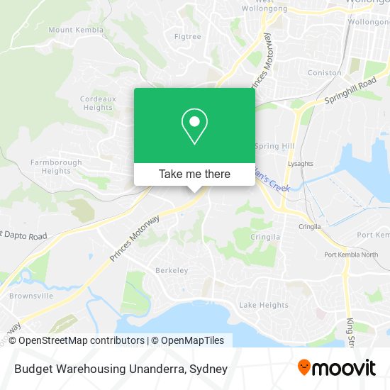 Budget Warehousing Unanderra map