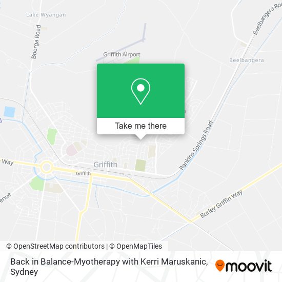 Back in Balance-Myotherapy with Kerri Maruskanic map