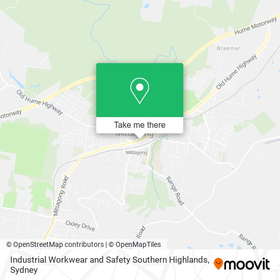 Industrial Workwear and Safety Southern Highlands map